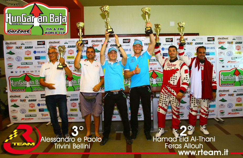 RALLIART sul 2° e 3° gradino del podio all'Hungarian Baja 2015